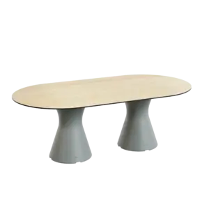 Weighted outdoor resistant table 6 people for psychiatry, mental health and disability